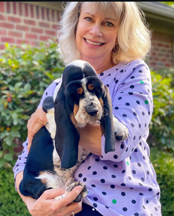 Christina Carter with her Basset Hound